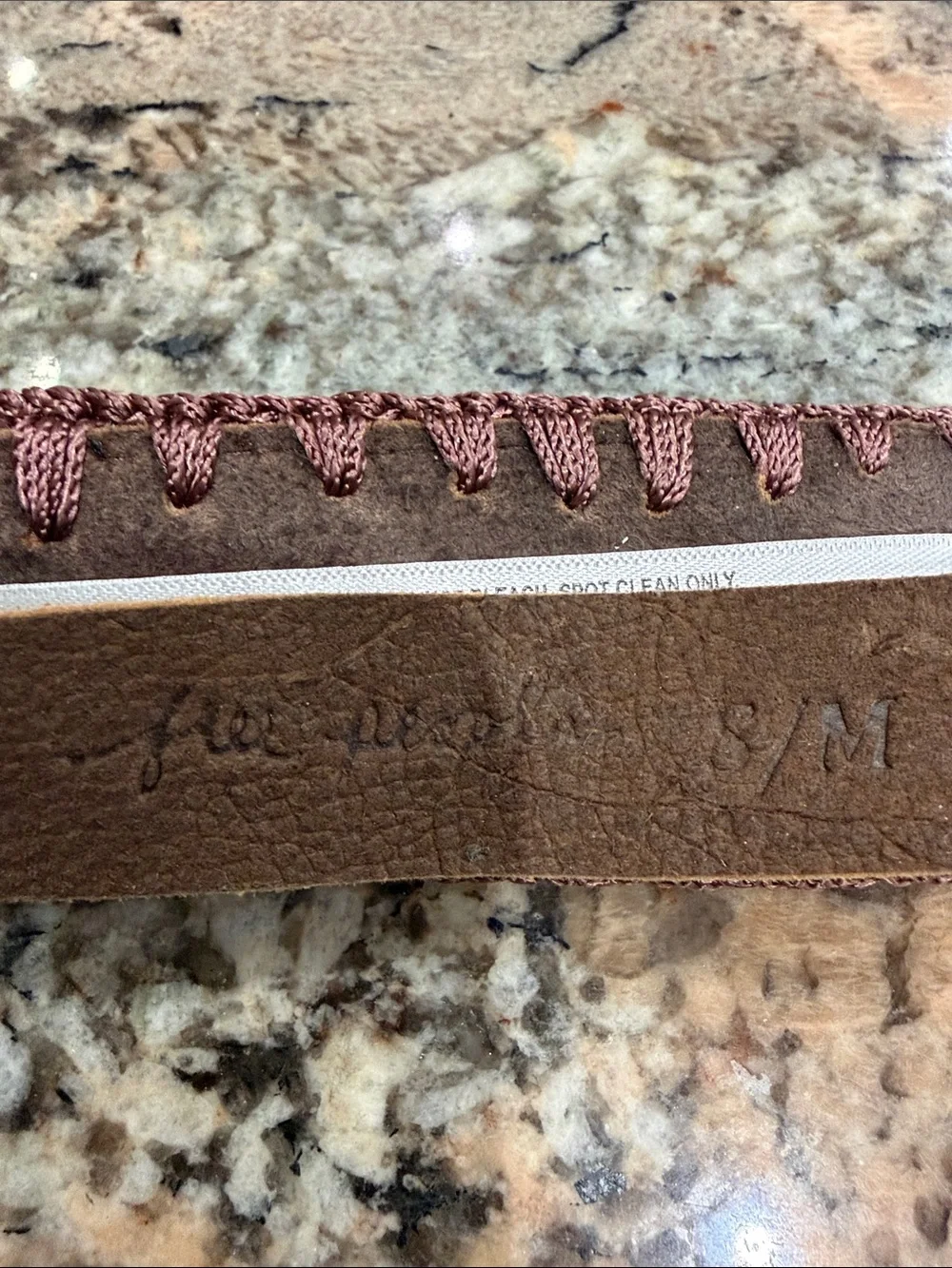 Free People Patchwork Leather Belt in Brown, Tan, Cream